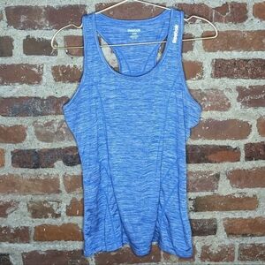 Reebok Medium Heather Blue Racerback Workout Tank‎ Top
